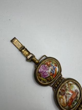 Limoges Vintage Porcelain Courting Bracelet