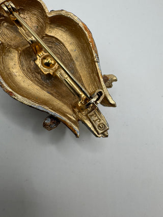 Vintage JJ Jonette Owl Brooch