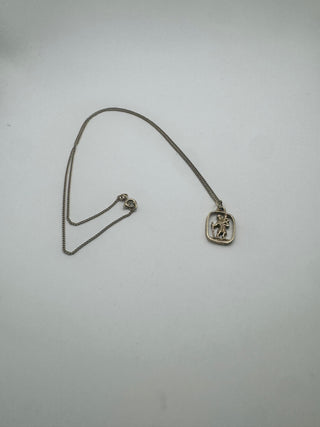 Vintage 9ct Gold St Christopher Pendant with Chain