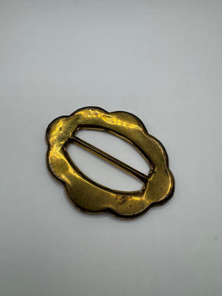 Vintage Brass and Enamel Buckle