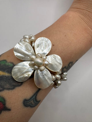 Pearl and Shell Weaved Bracelet