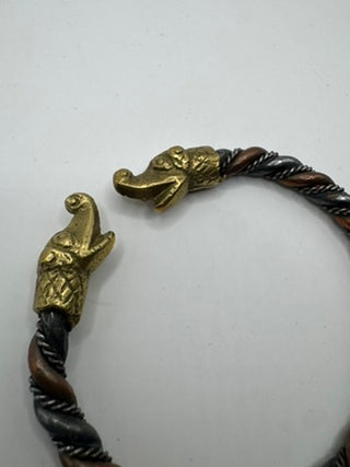 Vintage Tri Colored Viking Bangle