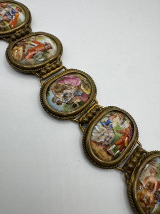 Limoges Vintage Porcelain Courting Bracelet