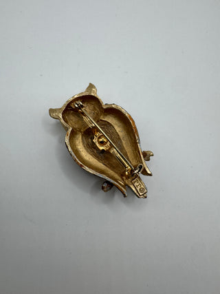 Vintage JJ Jonette Owl Brooch