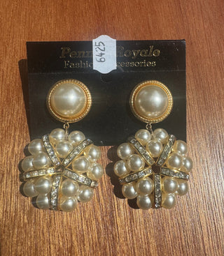 Vintage Clip On Pearl Earrings