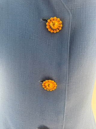 Stunning Blue Oleg Cassini Dress - Size 8-10