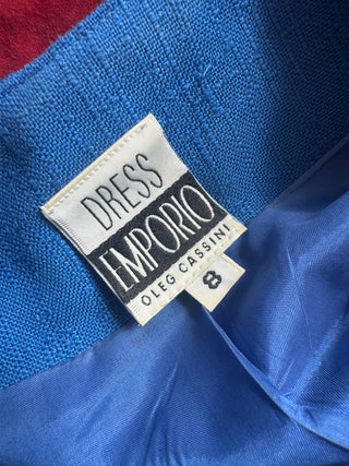 Stunning Blue Oleg Cassini Dress - Size 8-10