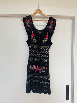 Rat and Boa Vintage Crochet Dress - Size 8-10
