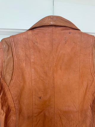 Genuine leather biker jacket, size 8-10