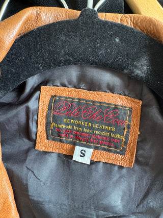 Genuine leather biker jacket, size 8-10