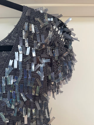 Vintage Tank Top - Knit with square  sequins