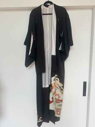 Vintage Silk Long Kimono - All Sizes