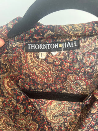 Vintage 90s does 70s Thornton Hall Paisley Shirt size 12