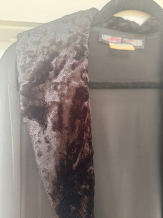 Vintage New Zealand Designer Anne Maree Chambers, overcoat with faux fur trim