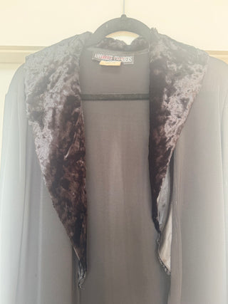 Vintage New Zealand Designer Anne Maree Chambers, overcoat with faux fur trim