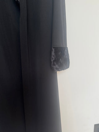 Vintage New Zealand Designer Anne Maree Chambers, overcoat with faux fur trim