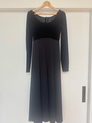 Vintage Thornton Hall Gothic Long Sleeve Dress - Size 8-10