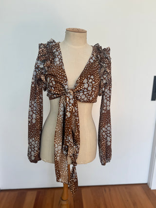 PIA long sleeve crop top size XS