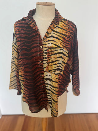 Short Sleeve Animal Print Vintage Shirt