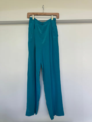Vintage Evan Picone Size 12 Blue Silk Pants
