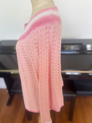 Handknitted Pink Cardi - size 10-12