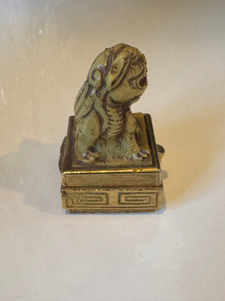 Vintage Estée Lauder 1975 Foo Dog Solid Perfume Compact