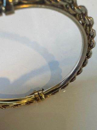 Gold plated Sterling Silver Rope bangle