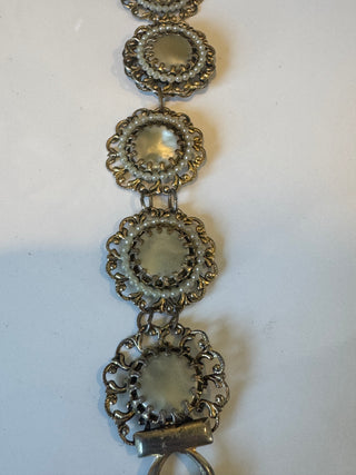 Vintage Victorian Revival Costume Bracelet with MOP inserts