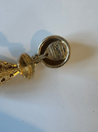 Vintage Monet Signed Gold Tone Clip on Earrings