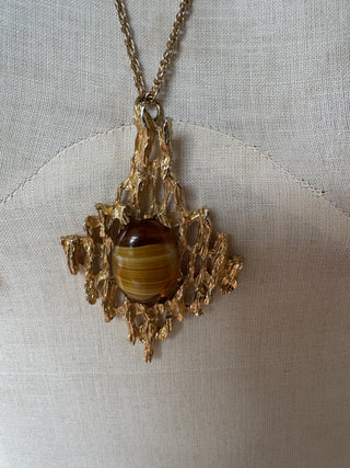Vintage Costume Brutalist Pendant