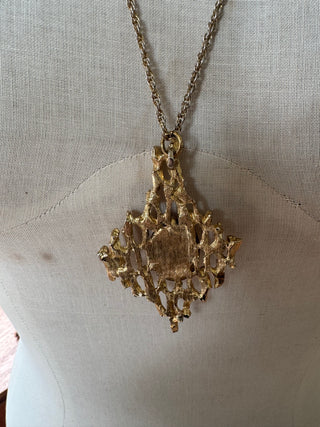 Vintage Costume Brutalist Pendant
