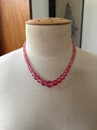 Rare, 1930s Facted Crystal graduated necklace