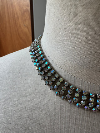 Vintage Costume Rhinestone AB Choker