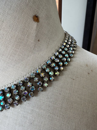 Vintage Costume Rhinestone AB Choker