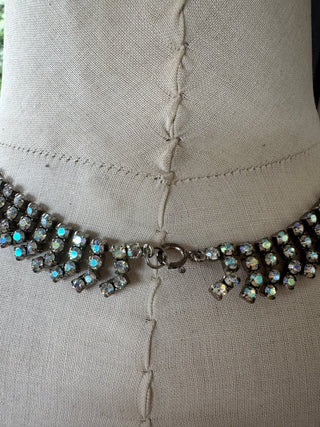 Vintage Costume Rhinestone AB Choker