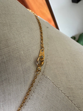 Jadeite Pendant with Gold Tone Chain