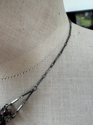 Vintage Red Glass Necklace