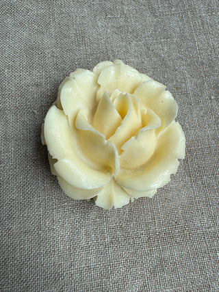 Pre- 1950s Celluloid Carved Rose Brooch/Pendant