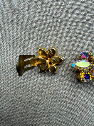 Vintage AB clip on earrings