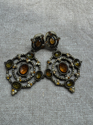Vintage look statement earrings