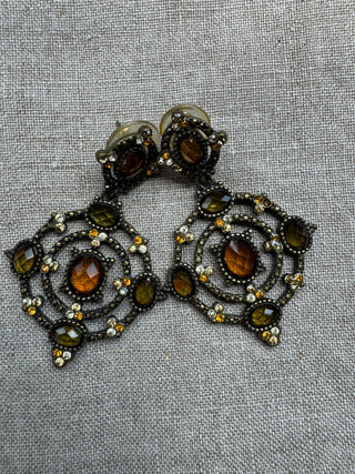 Vintage look statement earrings