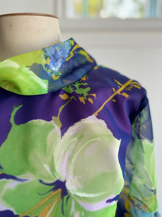 Kevin Berkahn 1970s Floral Dress - Size Small (8-10)
