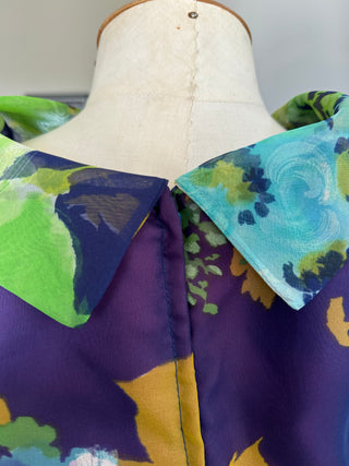 Kevin Berkahn 1970s Floral Dress - Size Small (8-10)