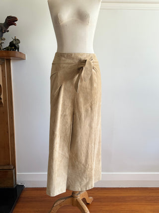 Vintage Suede Skirt - Tie waist