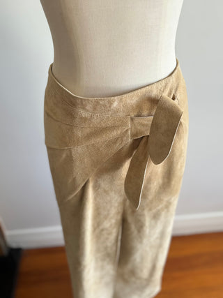 Vintage Suede Skirt - Tie waist