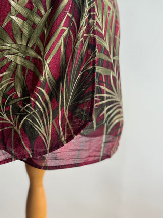 Burgundy Vintage Wrap Skirt Size 8-10