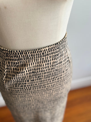 Vintage Patterned Pencil Skirt