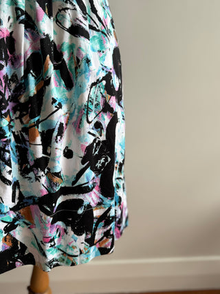 Crazy eighties print dress - Size 10