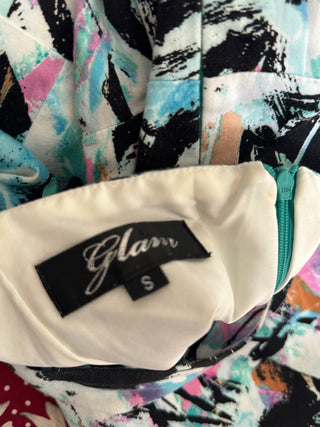 Crazy eighties print dress - Size 10