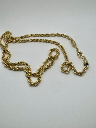 Gold Tone Rope Chain - 78cms